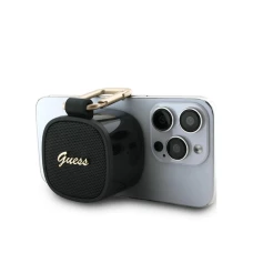 Guess Bluetooth zvucnik Magsafe Script Logo crni sa kukom (GUWSB4HGSPLK)