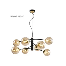 HOME LIGHT TALIA 50 LUSTER 8*G9 CRNA/BAKAR