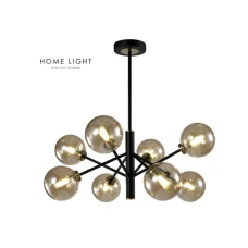 HOME LIGHT TALIA 8 LUSTER 8*G9 CRNA/BAKAR