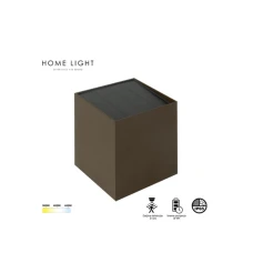 HOME LIGHT Tayo 3W 3CCT Solarna svetiljka braon