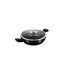 KAUFMAX ŠERPA PLITKA SA POKLOPCEM 28CM Black Vantage Collection KM-0162 KAUFMAX ŠERPA PLITKA SA POKLOPCEM 28CM Black Vantage Collection KM-0162