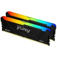 KINGSTON 16GB 2x8GB DDR4 3600Mhz FURY Beast RGB Black XMP KF436C17BB2AK2/16