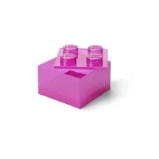 LEGO LEGO kutija za odlaganje sa poklopcem (4): Svetlucavo roze LEGO LEGO kutija za odlaganje sa poklopcem (4): Svetlucavo roze