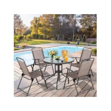 Lemon Planet Baštenski set sto okrugli i sklopive stolice za 4 osobe 24-SA0125K Lemon Planet Baštenski set sto okrugli i sklopive stolice za 4 osobe 24-SA0125K