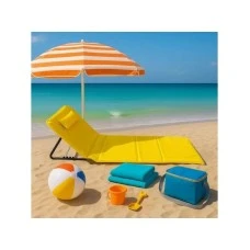Lemon Planet Lezaljka sklopiva za plazu 140x39cm zuta LP-722000 zuta