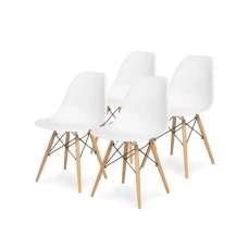 Lemon Planet Set plastičnih trpezarijskih stolica 4 kom Aurora bela Lemon 25-KS005SET Lemon Planet Set plastičnih trpezarijskih stolica 4 kom Aurora bela Lemon 25-KS005SET