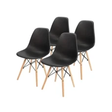 Lemon Planet Set plastičnih trpezarijskih stolica 4 kom Aurora crna Lemon 25-KS006SET Lemon Planet Set plastičnih trpezarijskih stolica 4 kom Aurora crna Lemon 25-KS006SET