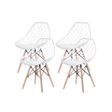 Lemon Planet Set trpezarijskih plastičnih stolica 4 kom Skandi bela Lemon 25-KS008SET Lemon Planet Set trpezarijskih plastičnih stolica 4 kom Skandi bela Lemon 25-KS008SET