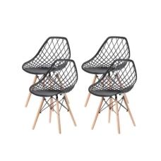 Lemon Planet Set trpezarijskih plastičnih stolica 4 kom Skandi crna Lemon 25-KS009SET Lemon Planet Set trpezarijskih plastičnih stolica 4 kom Skandi crna Lemon 25-KS009SET