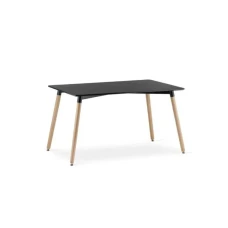 Lemon Planet Trpezarijski pravougaoni sto 120x80 cm sa drvenim nogarima crni Lemon 25-KS004 Lemon Planet Trpezarijski pravougaoni sto 120x80 cm sa drvenim nogarima crni Lemon 25-KS004