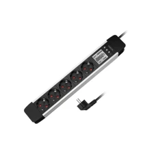 LOGILINK Produžni kabl LCD displej potrošnje, aluminijum, 5 mesta