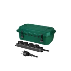 LOGILINK Produžni kabl outdoor sa zaštitnom kutijom, 4 mesta, 5.0m, IP54, zelena