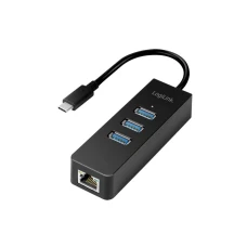 LOGILINK USB 3.2 Gen 1 Hub, 3-port, USB type C - Gigabit Ethernet