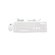 LOGITECH MK120 Desktop USB US tastatura + USB miš, Bela boja