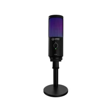 LORGAR SMP40, RGB Microphone with external mute button and metal stand, Black