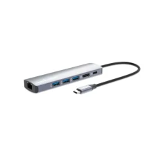 MANHATTAN Docking station 153959 6in1 USB-C - HDMI/3xUSB/GLAN/PD 100W