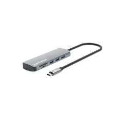 MANHATTAN Docking station 190459 9in1 USB-C - 1xHDMI/5xUSB/LAN/CR/PD 100W
