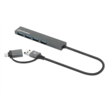 MANHATTAN USB-C/USB-A HUB 4port Manhattan 181006 4xUSB-A 3.2/5Gbps/Crni