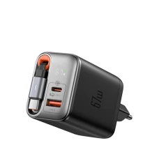 MCDODO CH-4100 ZIDNI PUNJAČ 67W 1C+1A GaN SA UGRAĐENIM KABLOM USB-C NA Izvlačenje 65cm