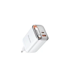 MCDODO CH-4103 ZIDNI PUNJAČ 67W 1C+1A GaN SA UGRADJENIM KABLOM USB-C NA IZVLAČENJE 65cm, Beli