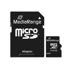 MEDIARANGE Memorijska kartica MicroSDXC 64GB MR955 + SD adapter C10