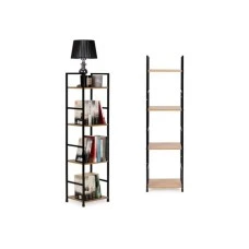 ModernHome Drvena polica u loft stilu, 4 nivoa, hrast ModernHome Drvena polica u loft stilu, 4 nivoa, hrast