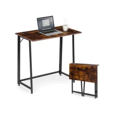 ModernHome Sklopivi radni sto za računar 80 × 45 cm – LOFT Dark