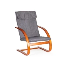 ModernHome Stolica za ljuljanje walnut/charocoal