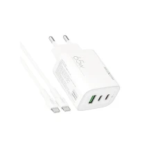 MOXOM MX-HC158 QC3.0 65W Type-C na Type-C punjač beli