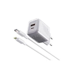 MOXOM MX-HC206 18W Fast PD 20W Type C na lightning punjač sivi MOXOM MX-HC206 18W Fast PD 20W Type C na lightning punjač sivi