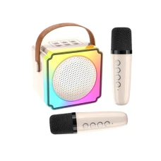 N/A Karaoke Bluetooth zvučnik sa 2 mikrofona P8, bež