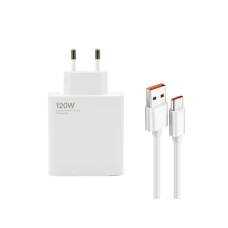 N/A Kućni punjač Super Fast 120W GaN sa USB A na Type C kablom, bela