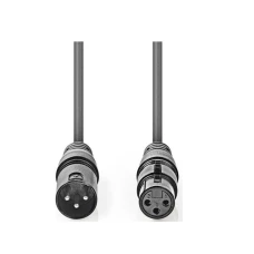 NEDIS COTG15010GY100, Balansirani audio kabl, XLR 3-pinski muški, XLR 3-pinski ženski, Niklovani, 10,0 m,