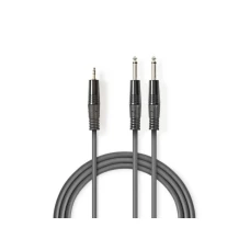 NEDIS COTH23200GY50 Stereo Audio Cable 2x6.35mm muski na 3.5mm muski, 5m, Dark Grey
