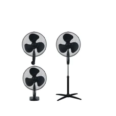 NIAROS KURELI Ventilator 3U1, PODNI, ZIDNI I STONI, PREČNIK 43CM, 45W, CRNI