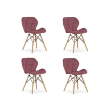 Oskar LAGO stolica od somota - set 4komada roze