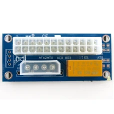 CHIPAL ATX2ATX VER004 Dual PSU Card Converter 24Pin to 4Pin Power Supply Sync Starter Extender Cord Cable Adapter