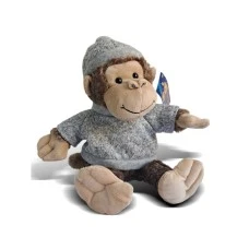 PERTINI Plišani braon majmun sa kapom i džemperom