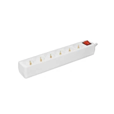 PROSTO Razvodnik sa 6 mesta 3m 1.5mm2 + prekidač NV6K-3/WH-P/1,5