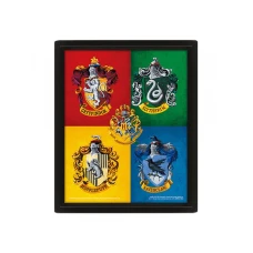 Pyramid International Harry Potter (Colourful Crests) - Framed