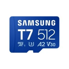 SAMSUNG MicroSD 512GB, T7, UHS-I U3 V30 A2, za 4K i FHD snimanje (MB-MB512T/WW)