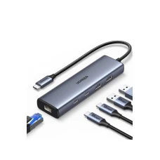 UGREEN CM512 Type C Hub 5 u 1 RJ45 + 2 x Tip C + 2 x USB