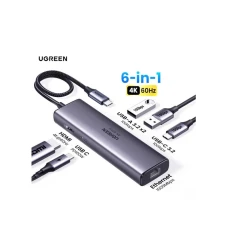 UGREEN Type C hub CM512 6 u 1 4K PD RJ45