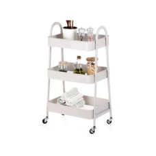 Vilde 568116 - Metalna polica sa 3 nivoa (be?, 44×31,5×78,5 cm