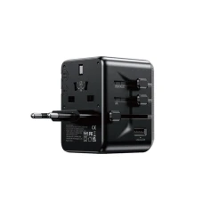 WEKOME U69 Univerzalni Strujni GaN punjač, 5-porta USB (3.0 i 4 x 3.1 tipC-EU/UK/AU/US/JAP) 65W, crni