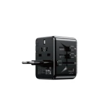 WEKOME WP-U69 Univerzalni Strujni GaN punjač, 5-porta USB (3.0 i 4 x 3.1 tipC-EU/UK/AU/US/JAP) 35W, crni