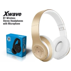Xwave BT stereo slušalice sa mikrofonom v4.2,FM,microSD,Baterija 200mAh,8-9h razgovor,10m udaljenost,Zlatna
