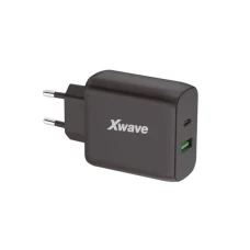 Xwave GaN45-AC GaN ultrabrzi punjač 45W USB-A + USB-C crni