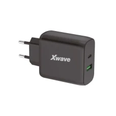 Xwave GaN65W-AC GaN ultrabrzi punjač 65W USB-A + USB-C crni