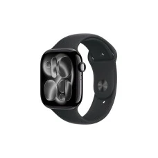 APPLE Watch S11 GPS 42mm Jet Black Aluminium Case with Black Sport Band - M/L (mequ4rk/a)